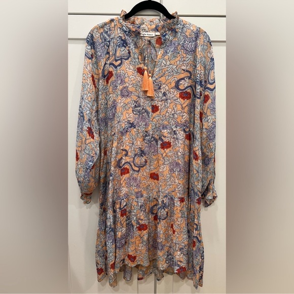 ROLLER RABBIT FLORAL & DRAGON
PRINT JANNI DRESS, SIZE M. - Picture 1 of 12